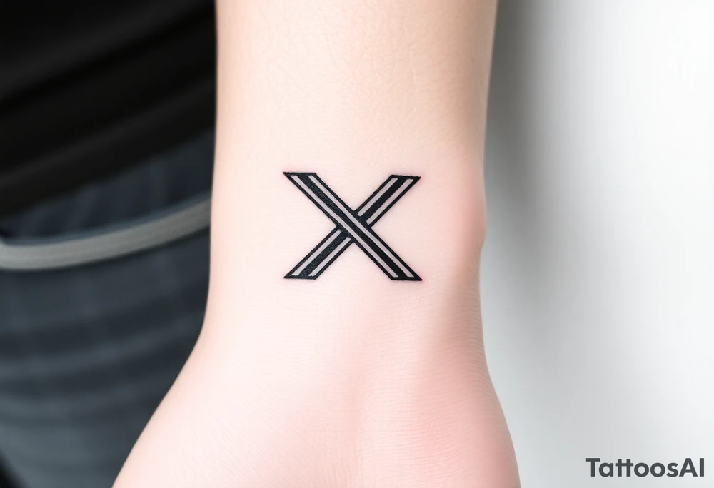 X one piece wrist tattoo tattoo idea