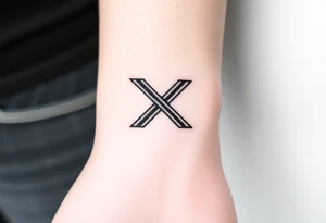 X one piece wrist tattoo tattoo idea