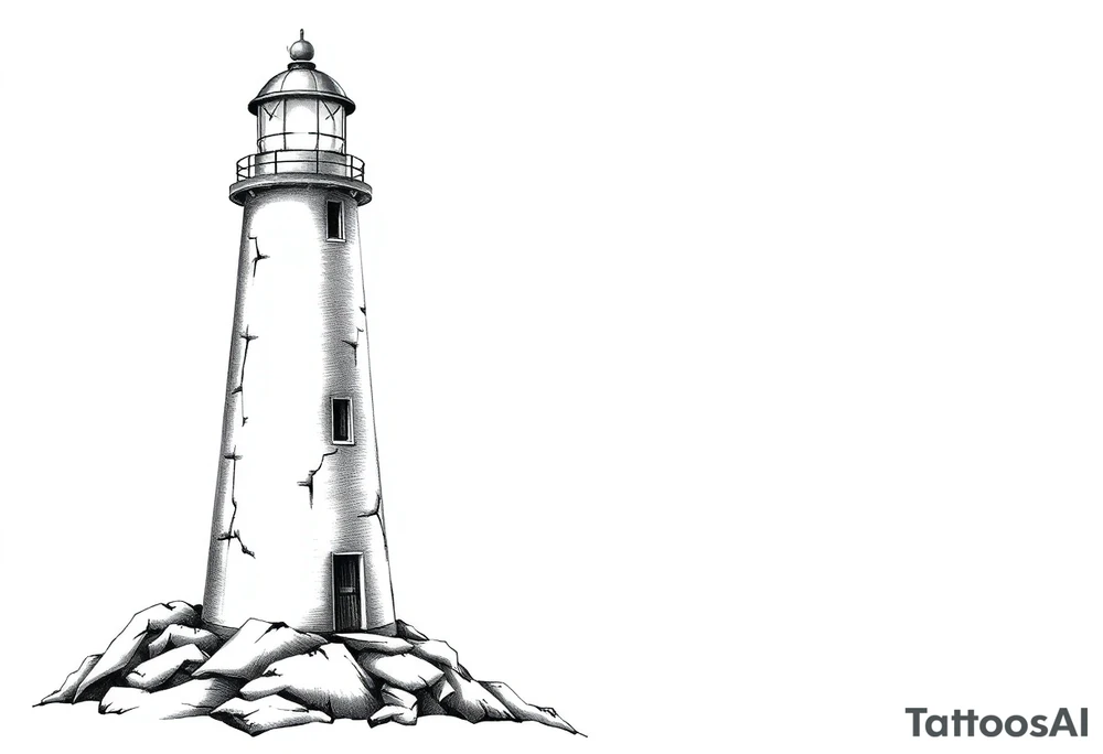 Lighthouse with light tattoo idea