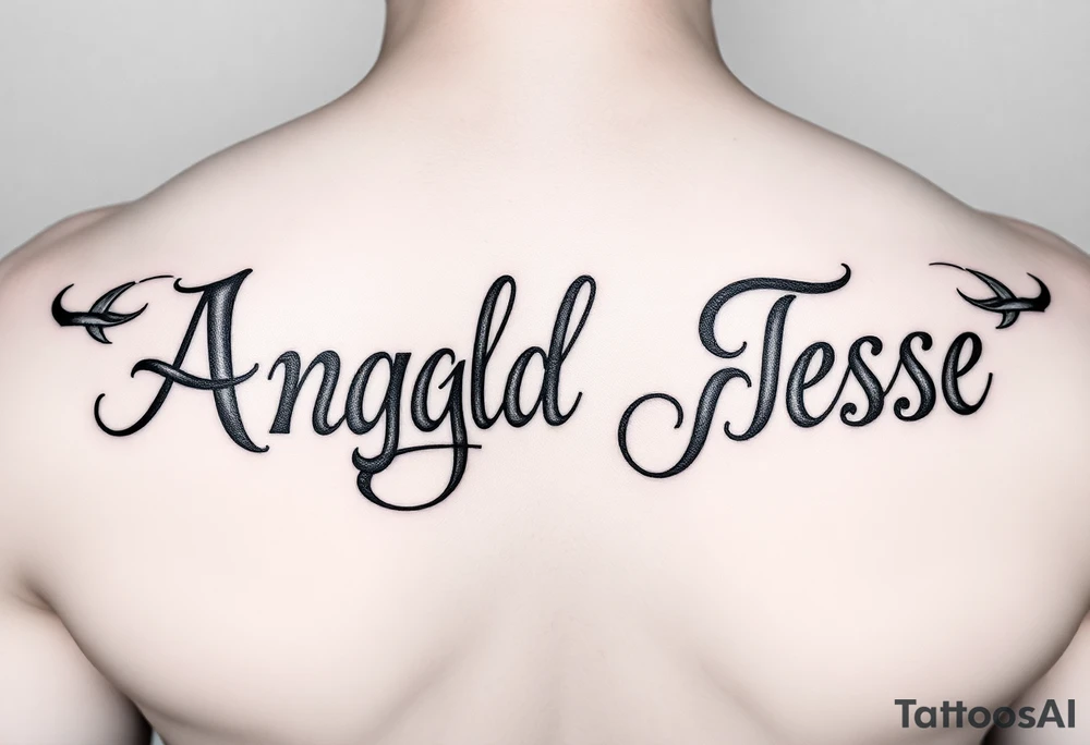 The name Angela and Jesse Combined tattoo idea