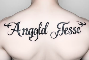 The name Angela and Jesse Combined tattoo idea