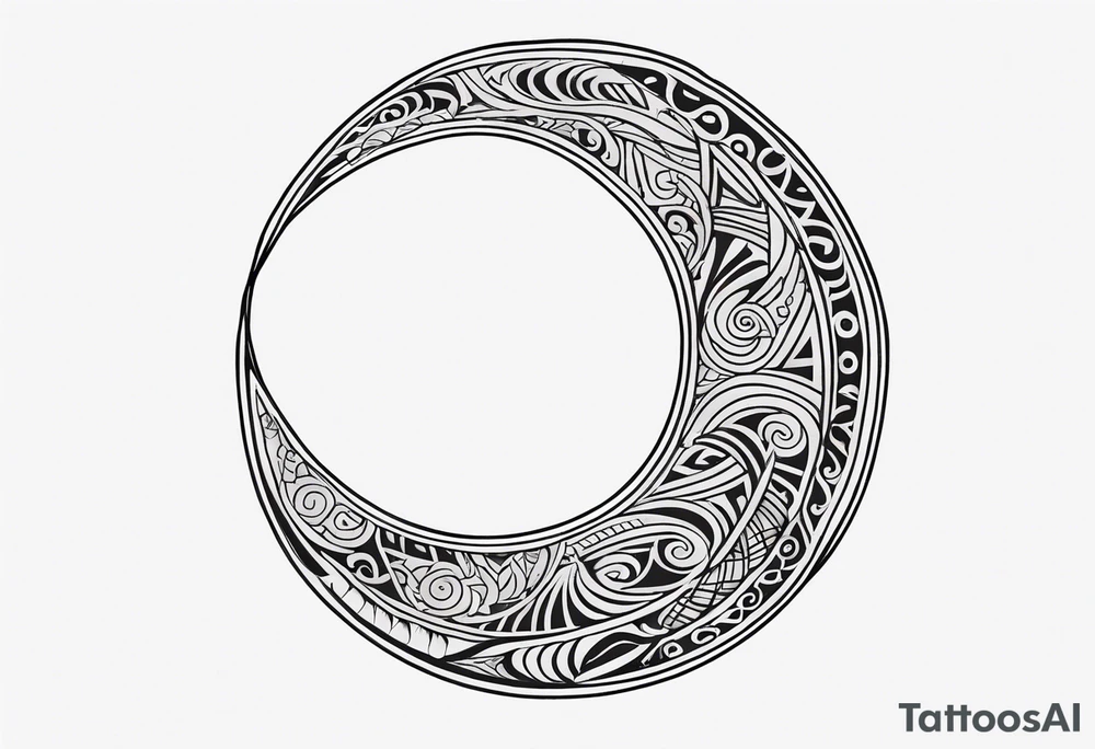 Maori back and neck crescent tattoo design tattoo idea