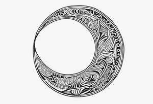 Maori back and neck crescent tattoo design tattoo idea