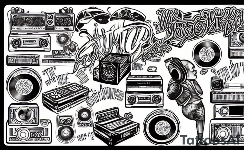 A DJ with a mixtape tattoo idea