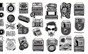 A DJ with a mixtape tattoo idea