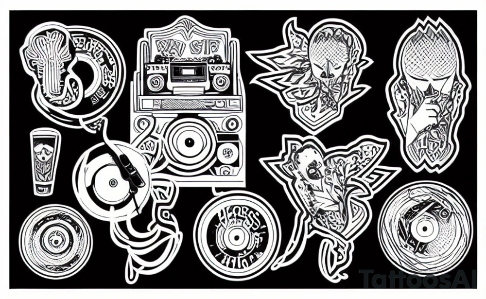 A DJ with a mixtape tattoo idea