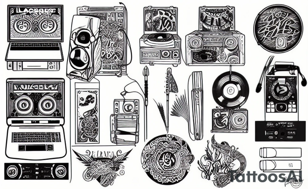 A DJ with a mixtape tattoo idea