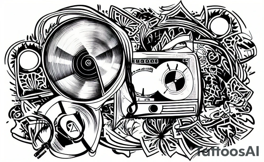 A DJ with a mixtape tattoo idea