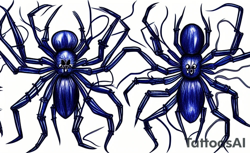 Blue Crazy Spider Tattoo tattoo idea