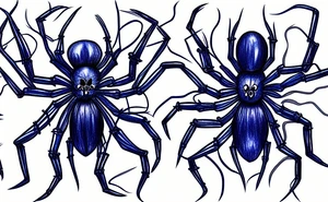 Blue Crazy Spider Tattoo tattoo idea
