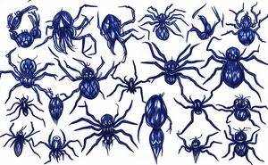Blue Crazy Spider Tattoo tattoo idea