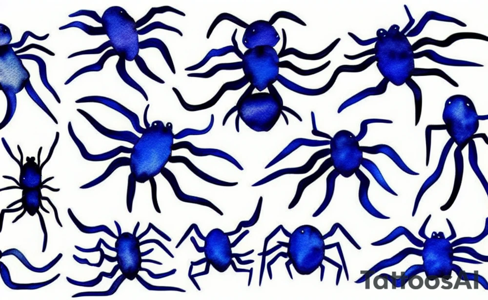 Blue Crazy Spider Tattoo tattoo idea