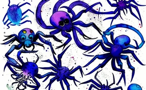 Blue Crazy Spider Tattoo tattoo idea