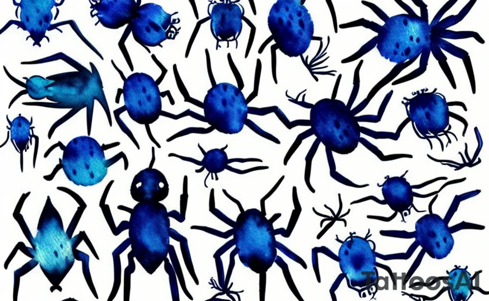 Blue Crazy Spider Tattoo tattoo idea