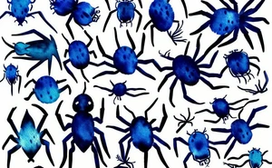 Blue Crazy Spider Tattoo tattoo idea