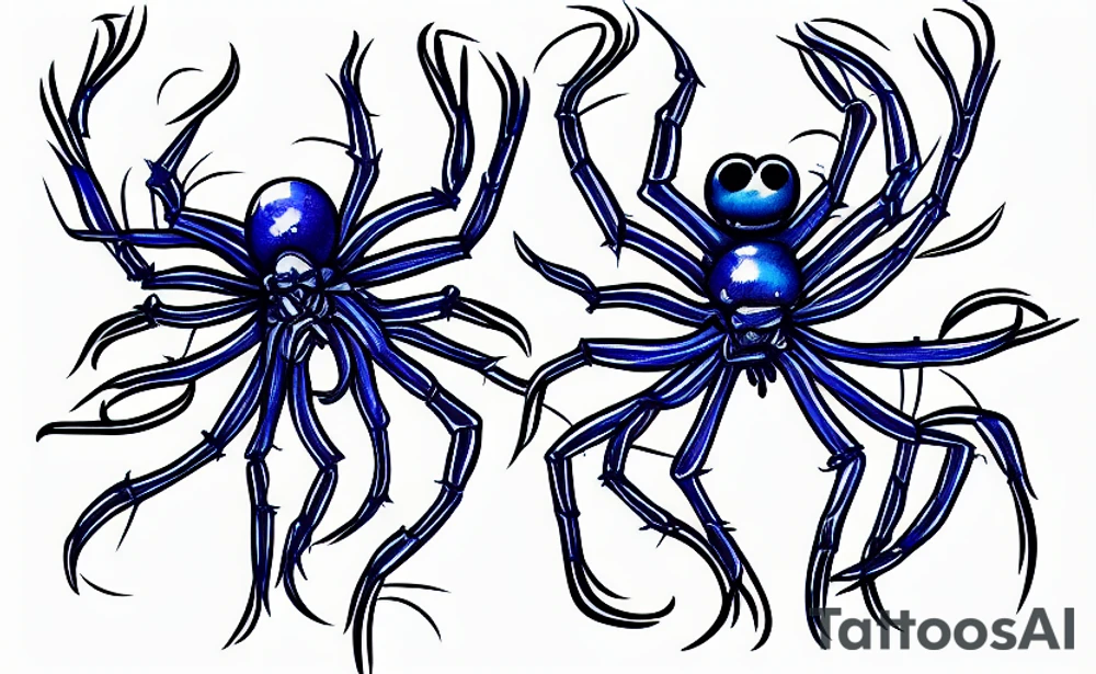Blue Crazy Spider Tattoo tattoo idea