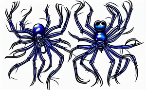 Blue Crazy Spider Tattoo tattoo idea