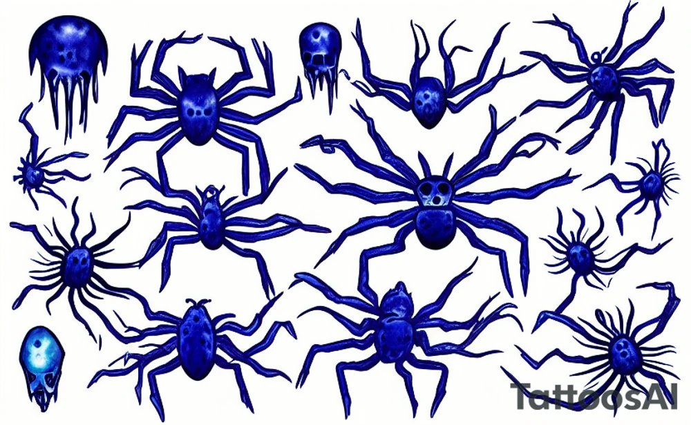 Blue Crazy Spider Tattoo tattoo idea