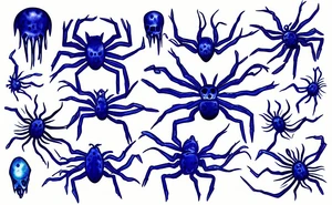 Blue Crazy Spider Tattoo tattoo idea
