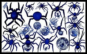 Blue Crazy Spider Tattoo tattoo idea