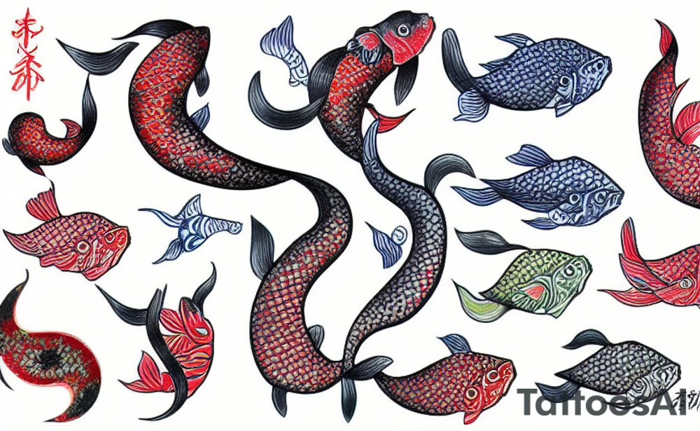 Kohaku Koi Fish tattoo idea