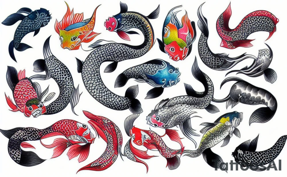Kohaku Koi Fish tattoo idea