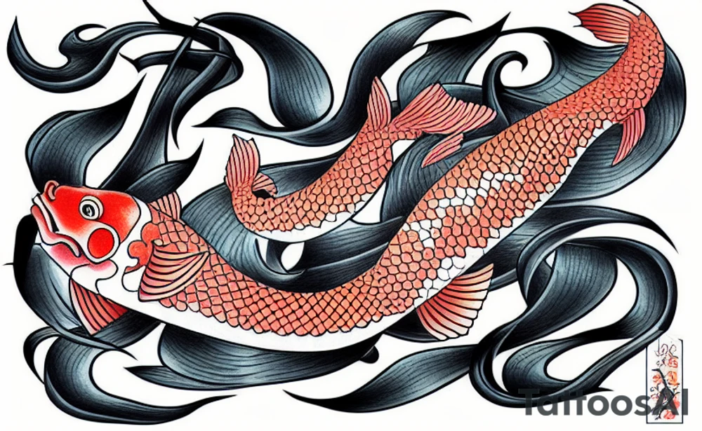 Kohaku Koi Fish tattoo idea