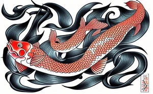 Kohaku Koi Fish tattoo idea