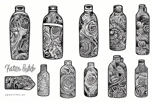 Water bottle tattoo idea