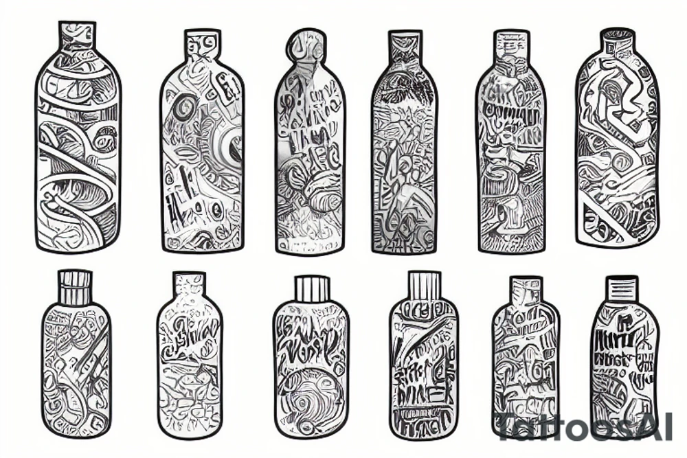 Water bottle tattoo idea