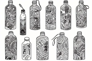 Water bottle tattoo idea