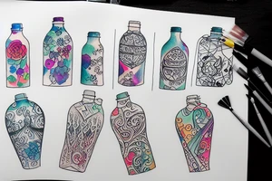Water bottle tattoo idea