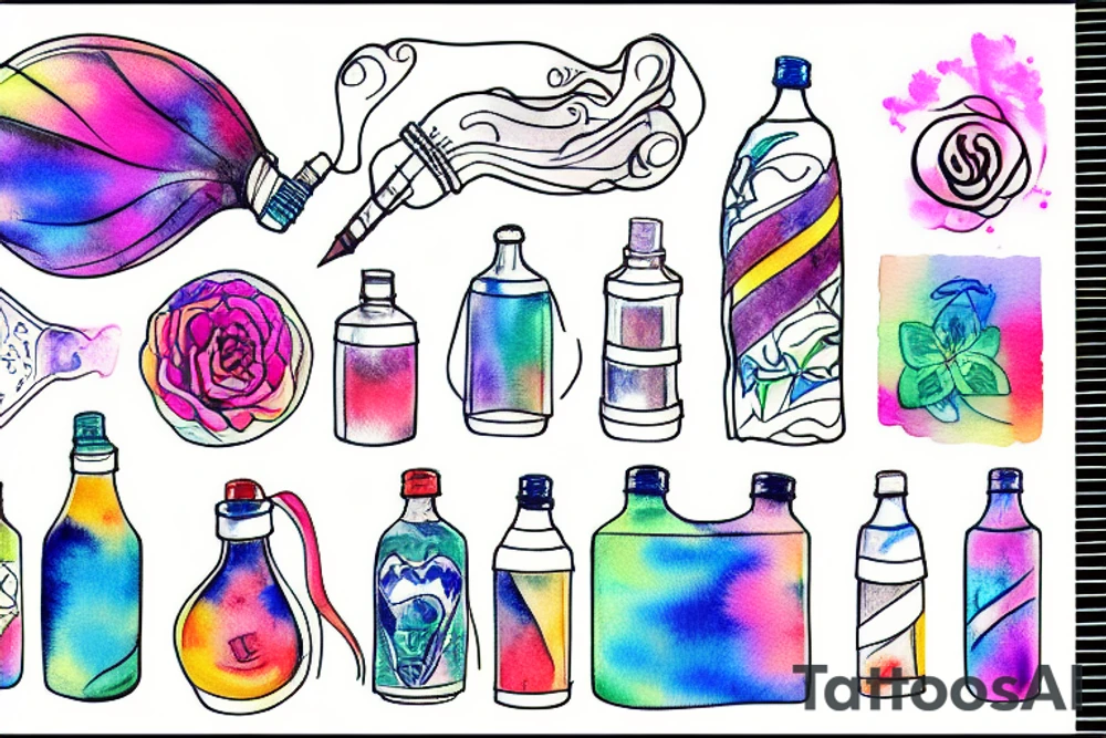 Water bottle tattoo idea