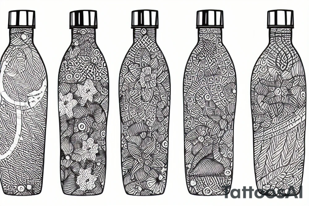 Water bottle tattoo idea