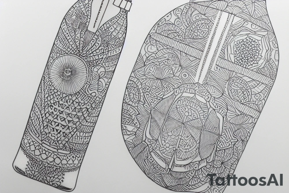 Water bottle tattoo idea