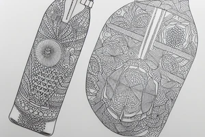 Water bottle tattoo idea