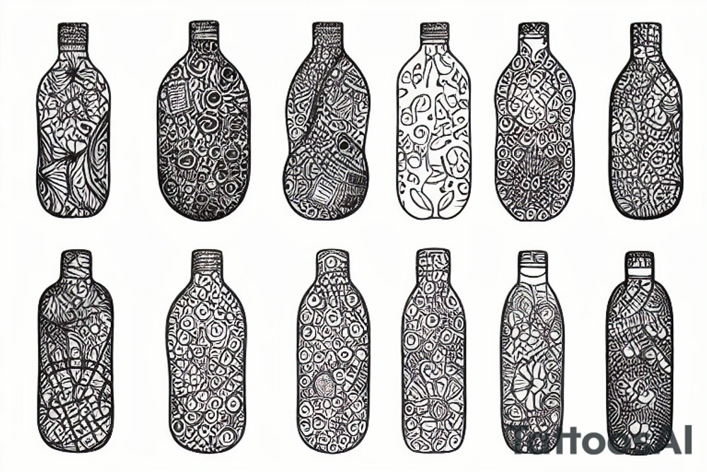 Water bottle tattoo idea