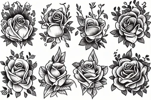 A boque of roses tattoo idea