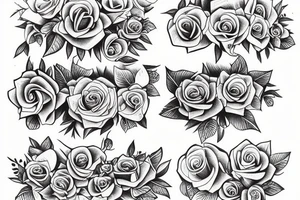 A bouquet of roses tattoo idea