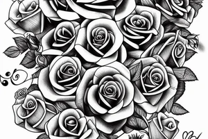 A bouquet of roses tattoo idea