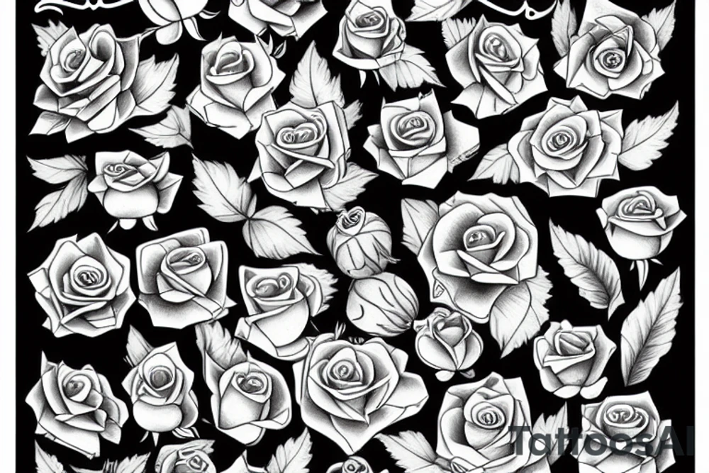 A bouquet of roses tattoo idea