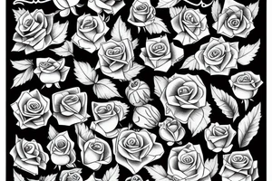 A bouquet of roses tattoo idea