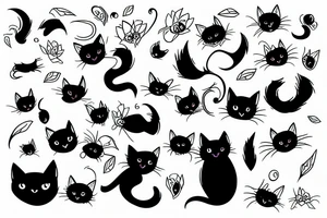 black cat tattoo idea