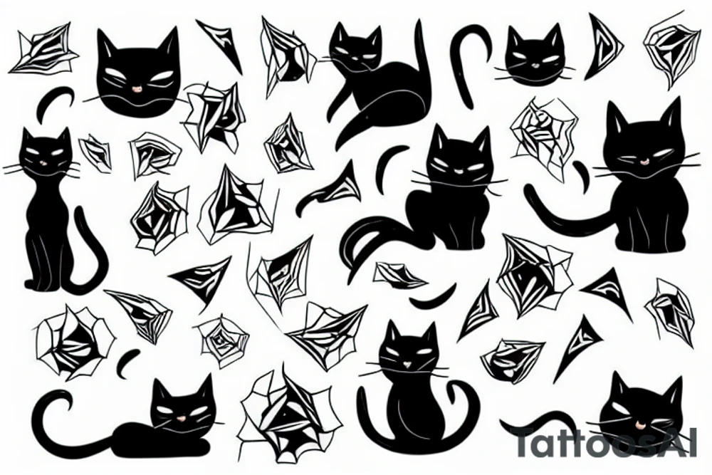 black cat tattoo idea