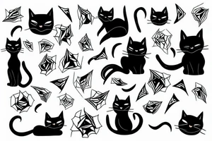 black cat tattoo idea