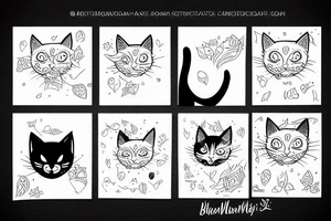 Black cat tattoo idea