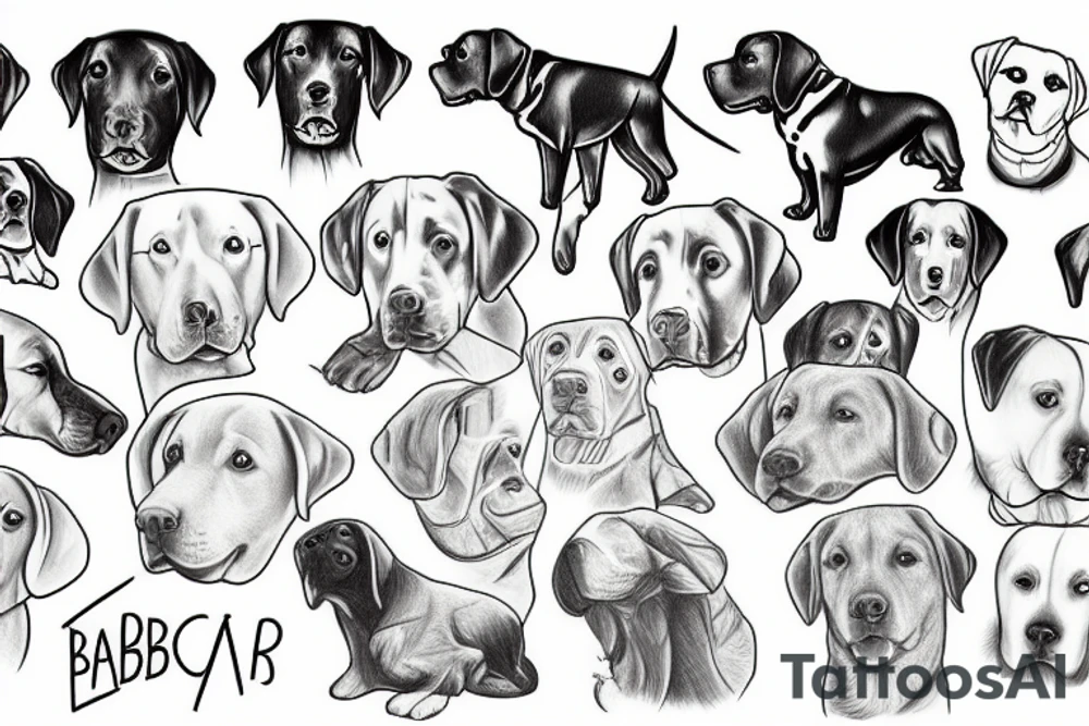 Labrador tattoo idea