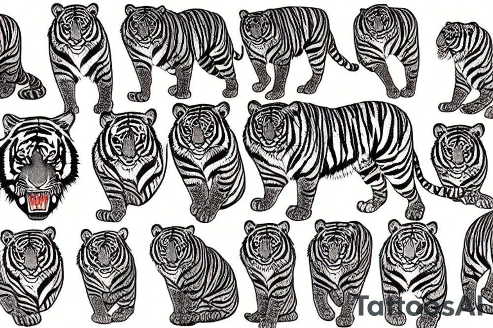 A tiger tattoo idea