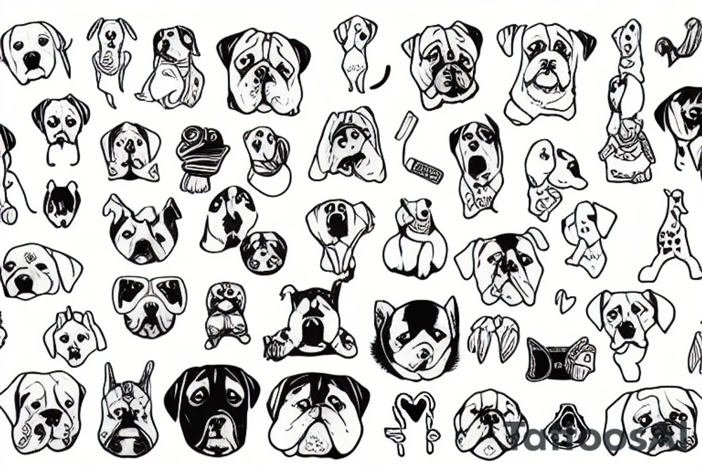 Silly dog tattoo idea
