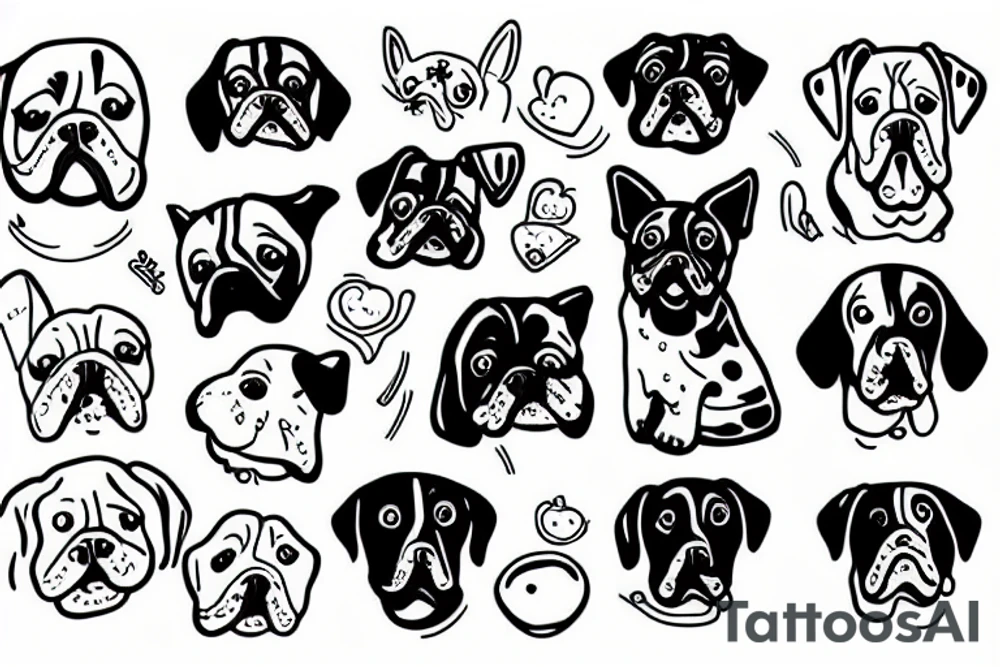 Silly dog tattoo idea
